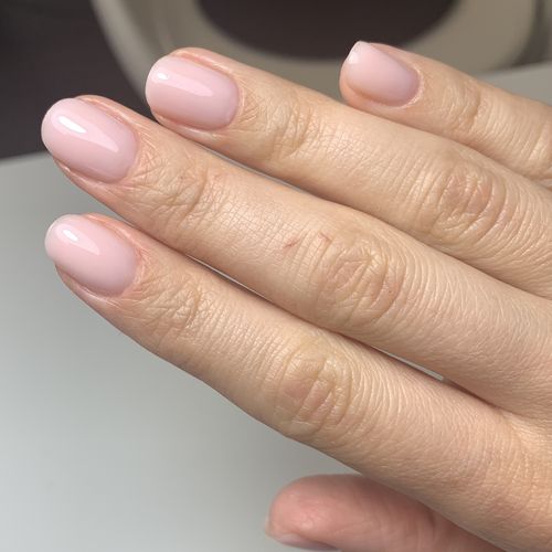 BABY PINK. LIGHT STRUCTURE GEL. FILE OFF BUILDER GEL. ESCULTURA DE UNHAS.