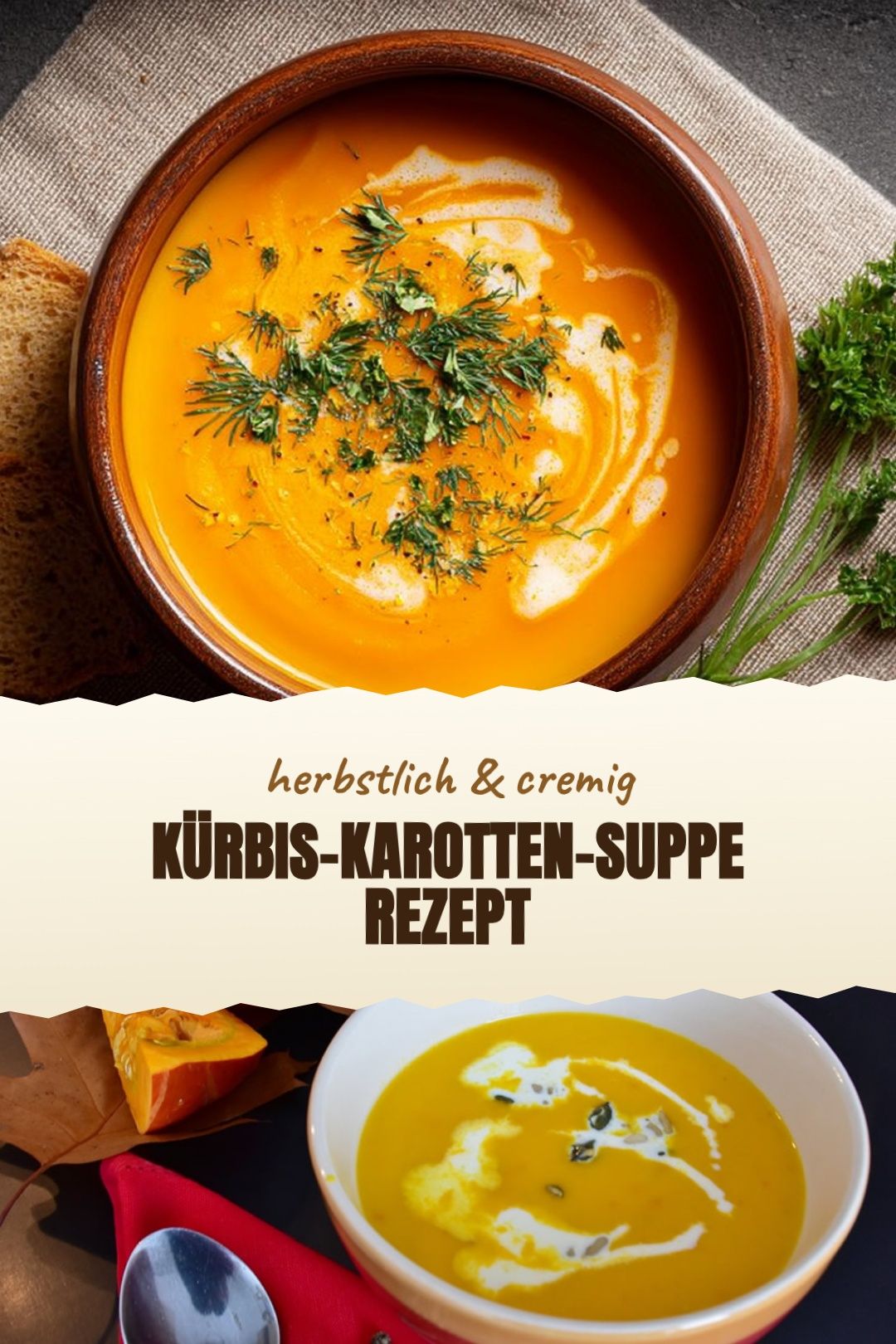 Kürbis-Karotten-Suppe Rezept – Samtige Kürbis-Karotten-Suppe mit Ingwer und Orange