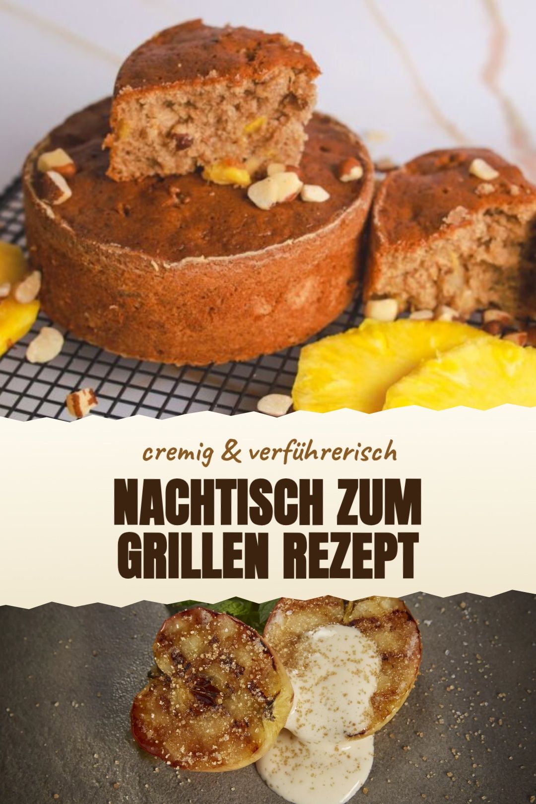 Nachtisch zum Grillen Rezept – Gegrillte Pfirsiche mit Honig, Zimt und Joghurt