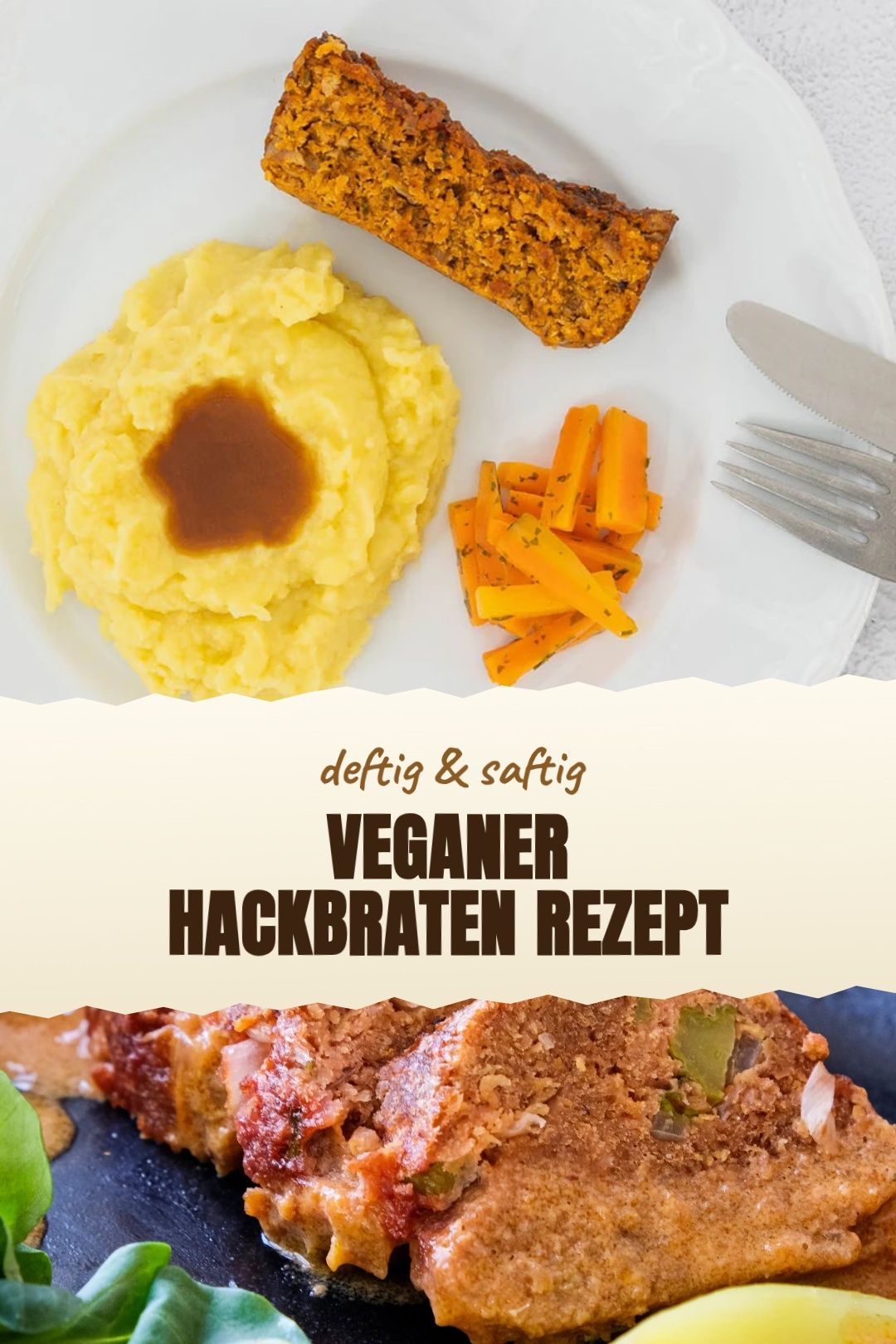 Veganer Hackbraten Rezept – Saftiger Linsen-Pilz-Hackbraten mit würziger Tomatenglasur