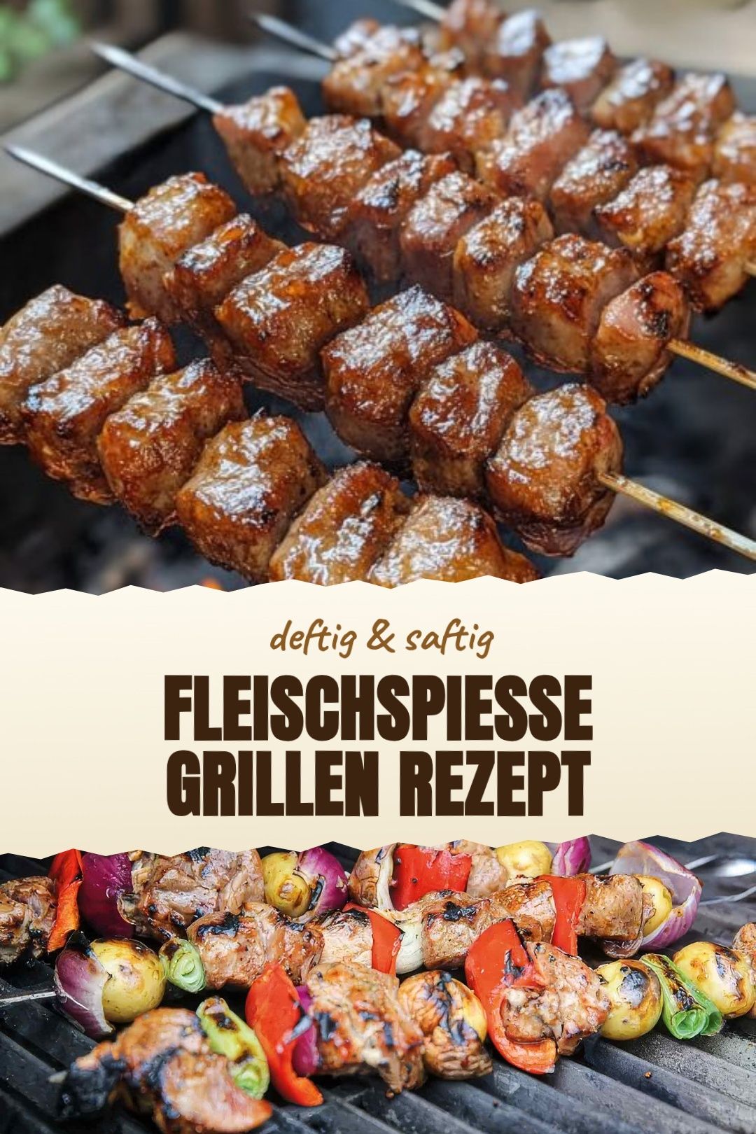 Fleischspieße grillen Rezept fertig zubereitet