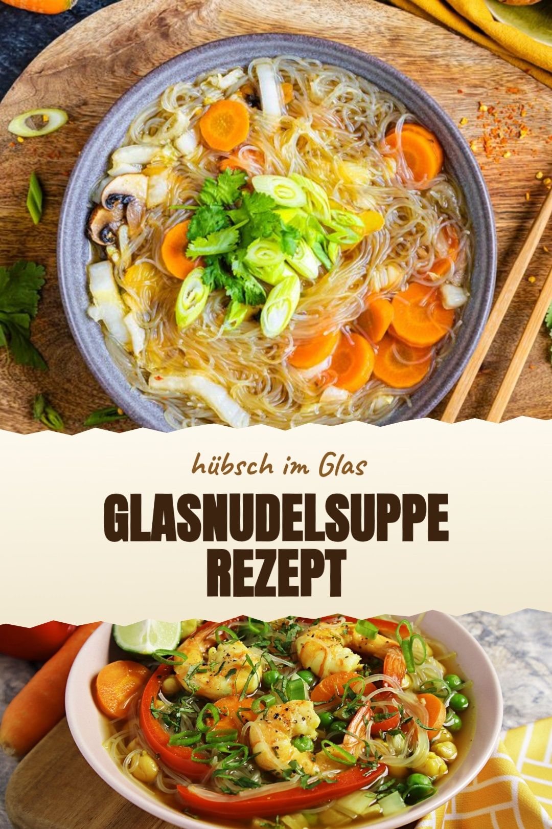 Glasnudelsuppe Rezept fertig zubereitet