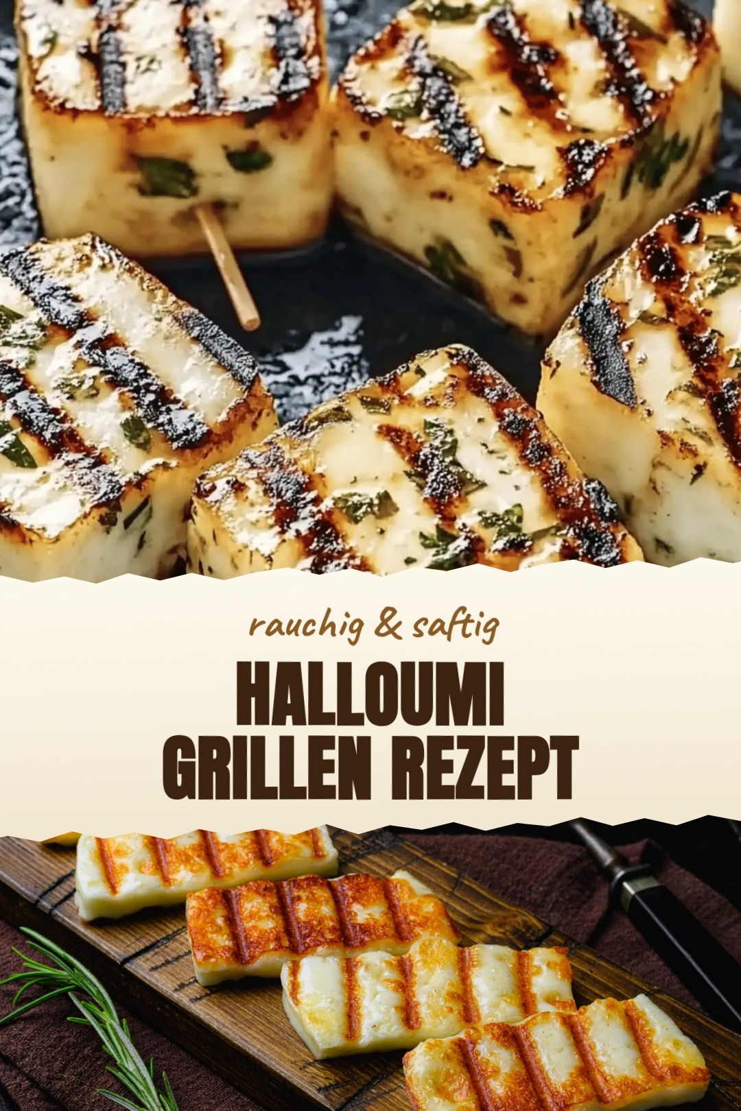 Halloumi grillen Rezept fertig zubereitet