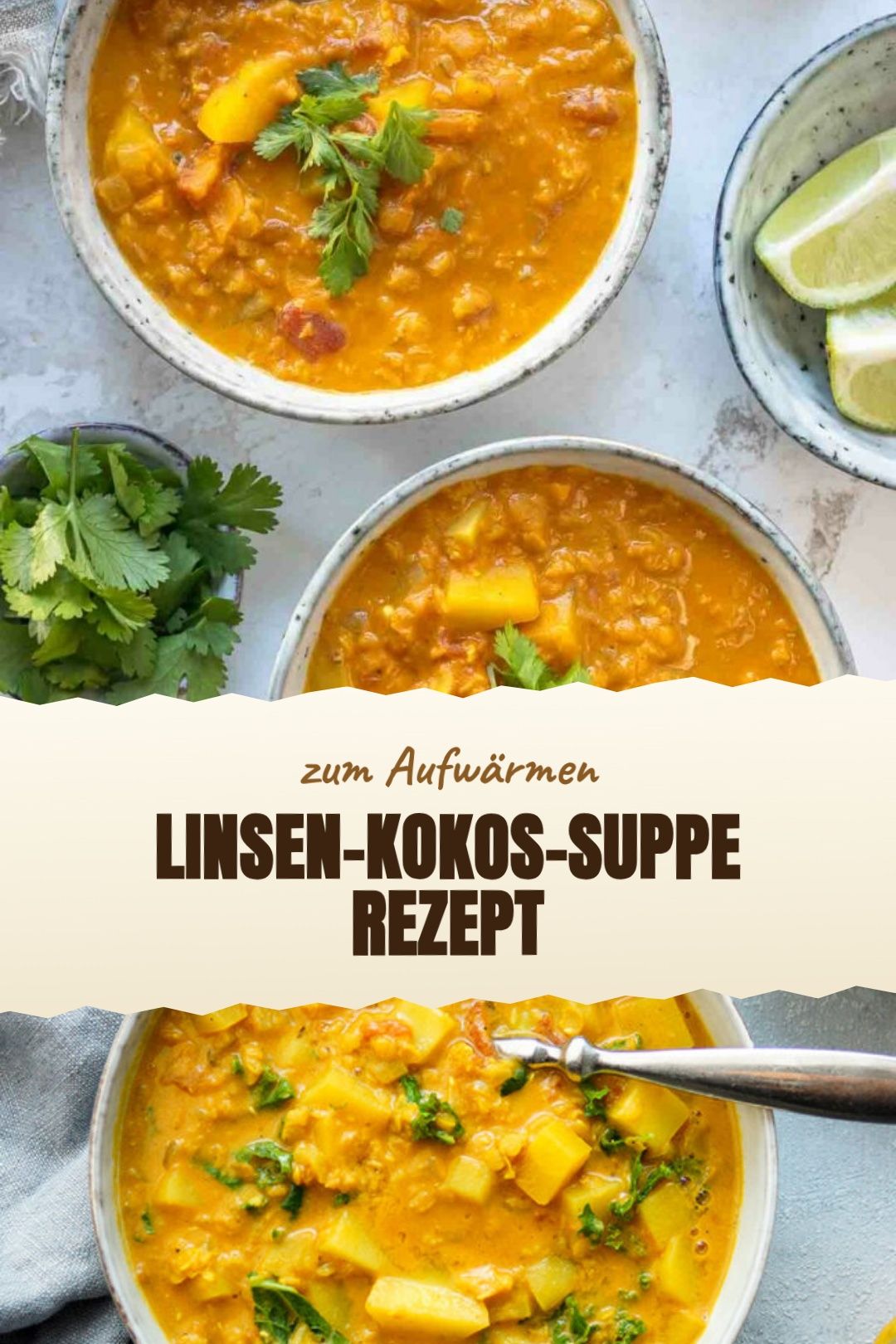 Linsen-Kokos-Suppe Rezept fertig zubereitet