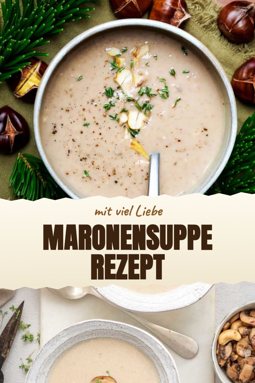 Maronensuppe Rezept fertig zubereitet