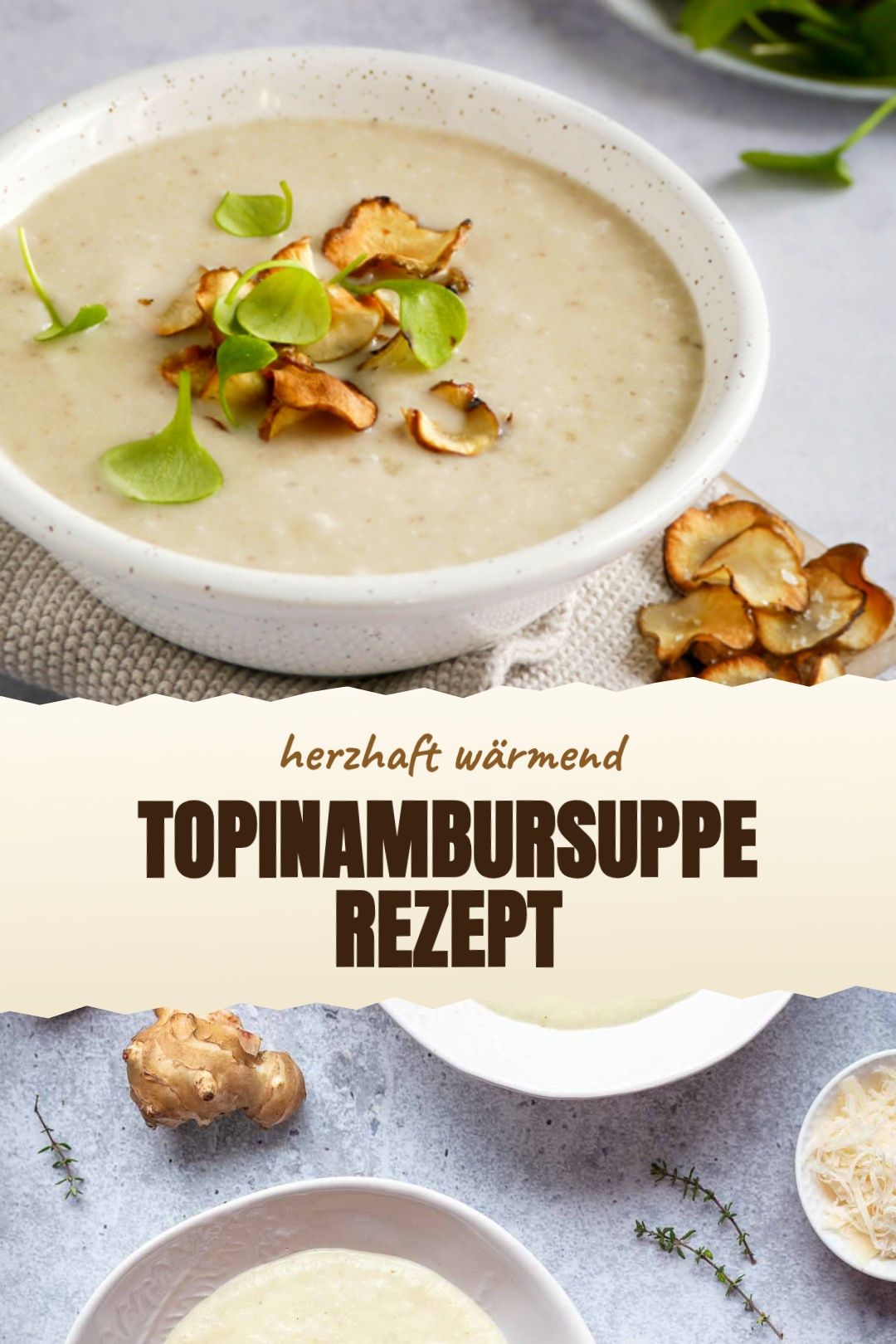 Topinambursuppe Rezept fertig zubereitet