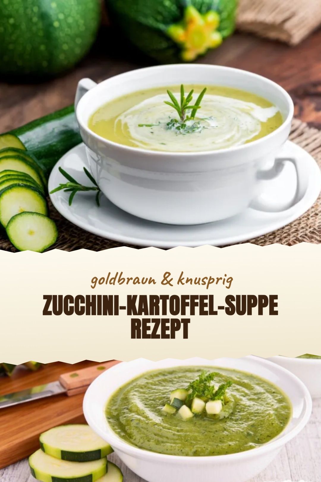 Zucchini-Kartoffel-Suppe Rezept fertig zubereitet