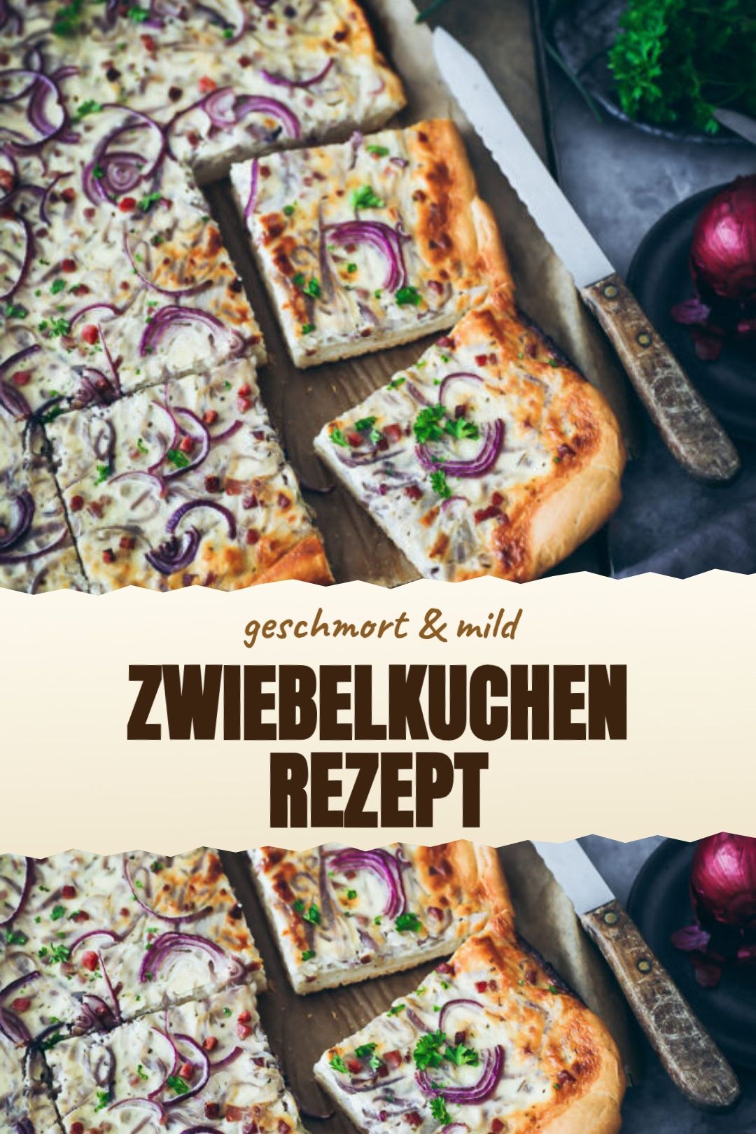 Zwiebelkuchen Rezept fertig zubereitet