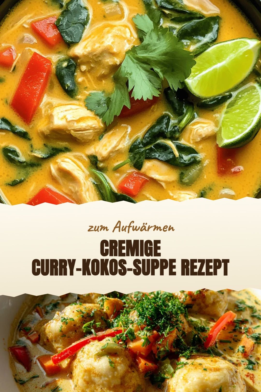 Curry-Kokos-Suppe Rezept mit Gemüse in Kokosmilch