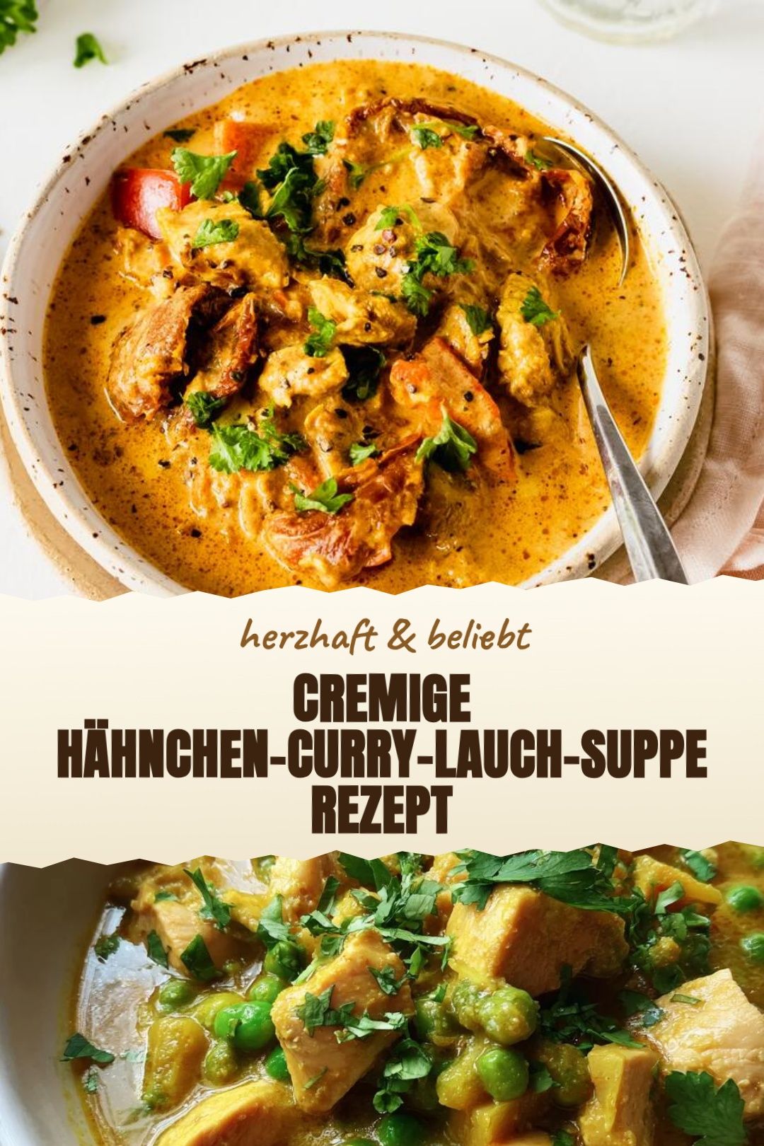 Hähnchen-Curry-Lauch-Suppe Rezept mit Hähnchen, Lauch und Paprika