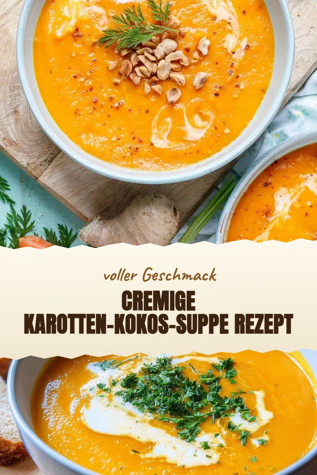 Karotten-Kokos-Suppe Rezept mit Karotten