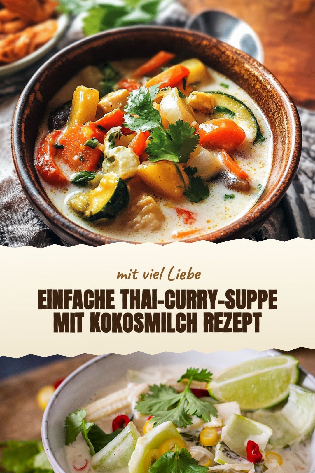 Thai-Curry-Suppe mit Kokosmilch Rezept mit Kokosmilch und rote Currypaste