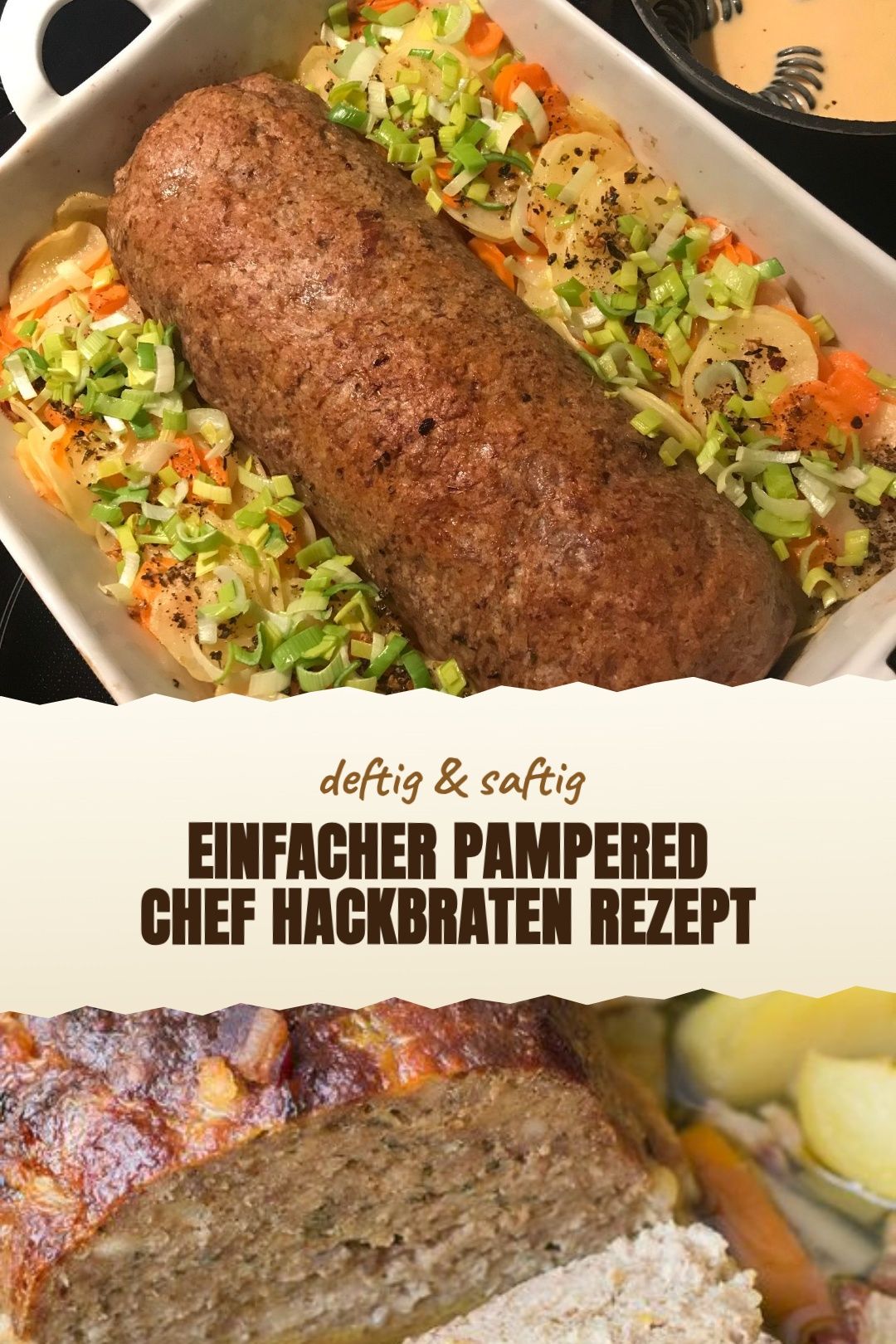 Pampered Chef Hackbraten Rezept mit gemischtes Hackfleisch im Zauberkasten