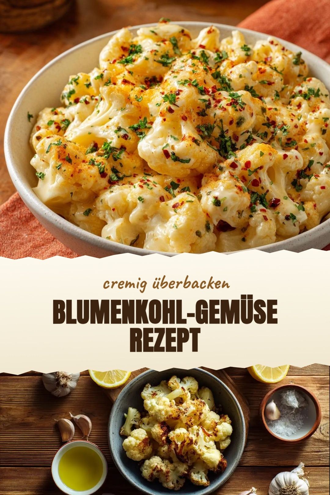 Blumenkohl-Gemüse Rezept – fertig zubereitet und serviert