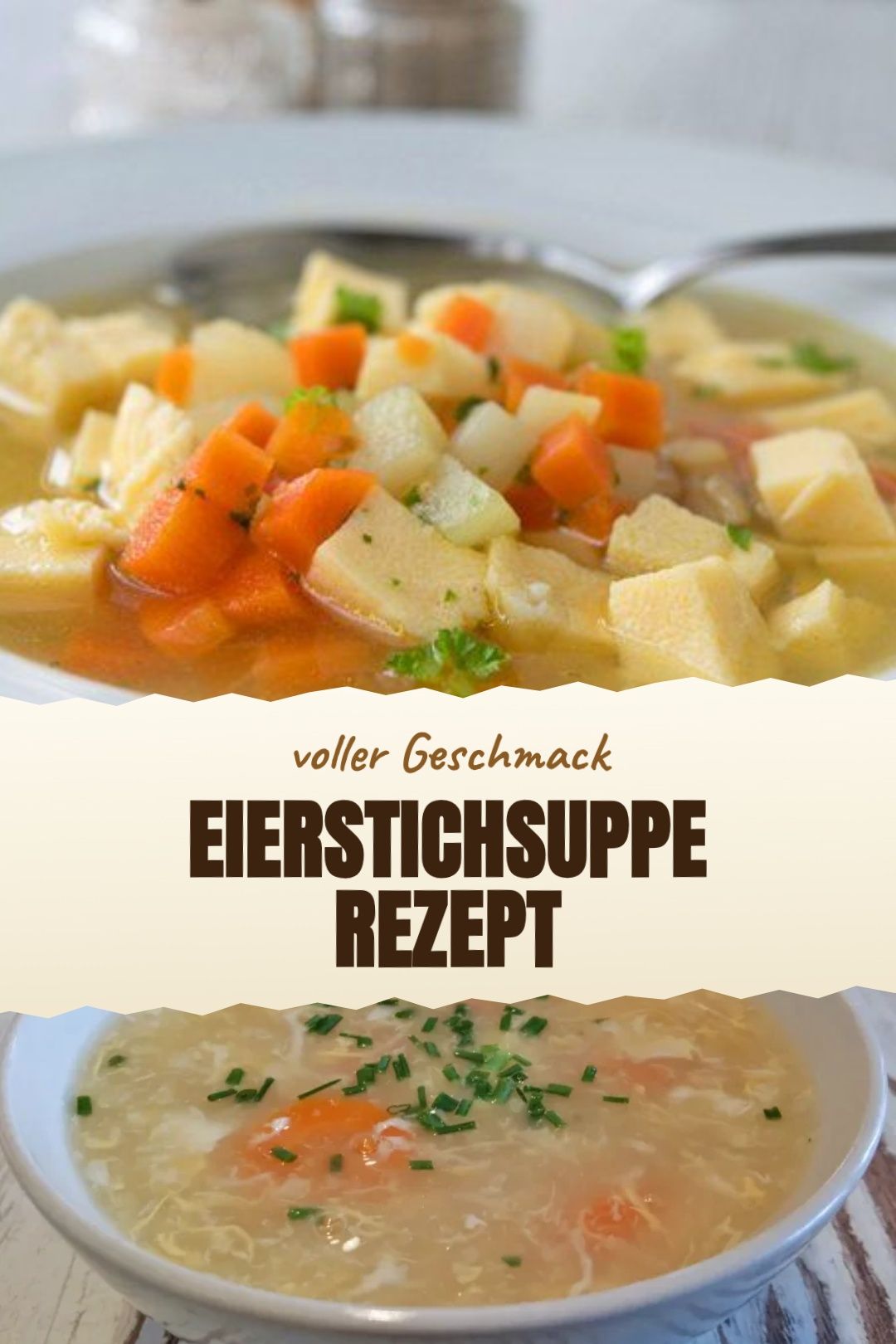Eierstichsuppe Rezept – fertig zubereitet und serviert