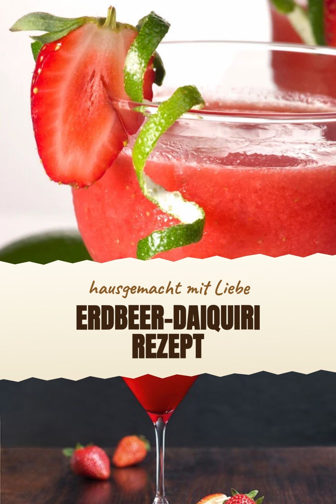 Erdbeer-Daiquiri Rezept – fertig zubereitet und serviert