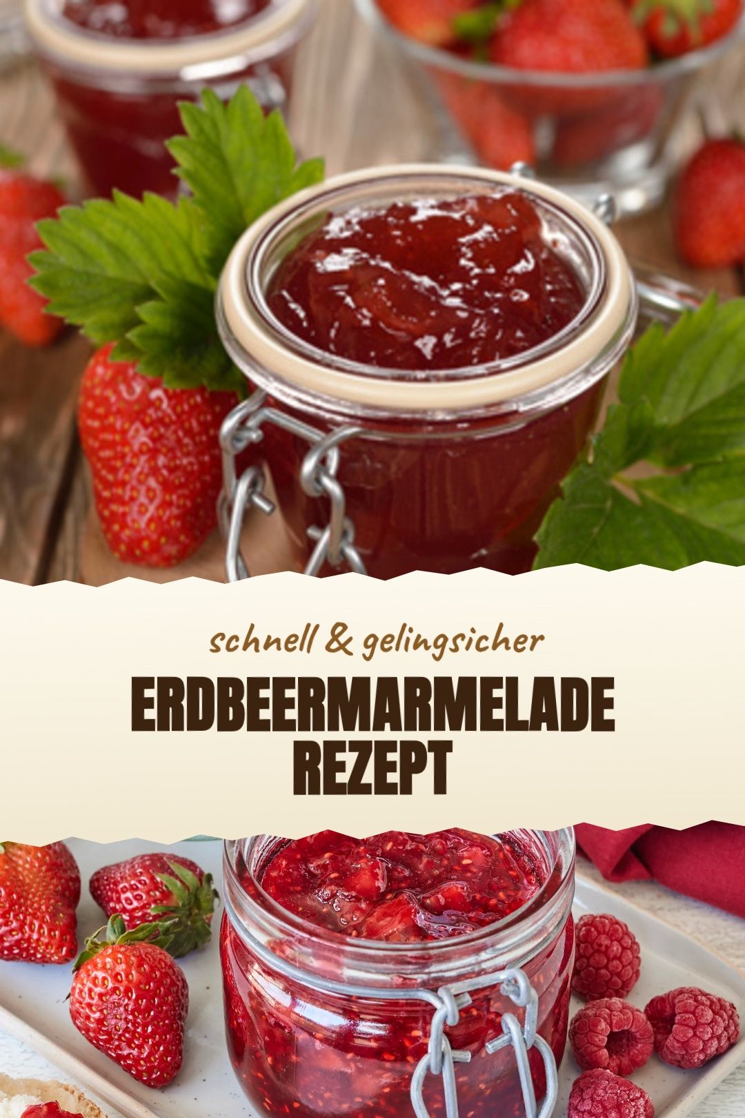 Erdbeermarmelade Rezept – fertig zubereitet und serviert