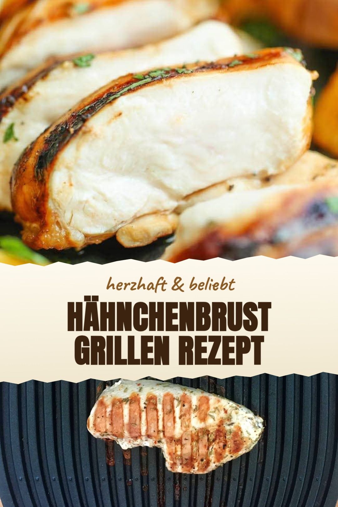 Hähnchenbrust grillen Rezept – fertig zubereitet und serviert