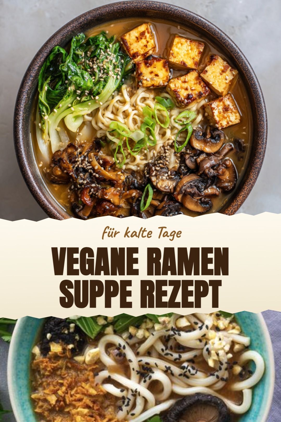Vegane Ramen Suppe Rezept – fertig zubereitet und serviert
