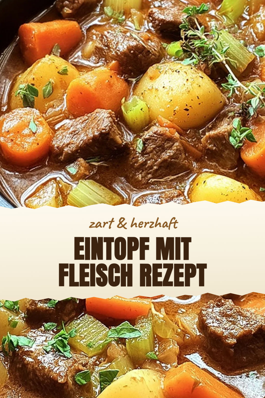 Rindfleisch-Eintopf mit Kartoffeln, Möhren und Paprika, frisch zubereitet und serviert