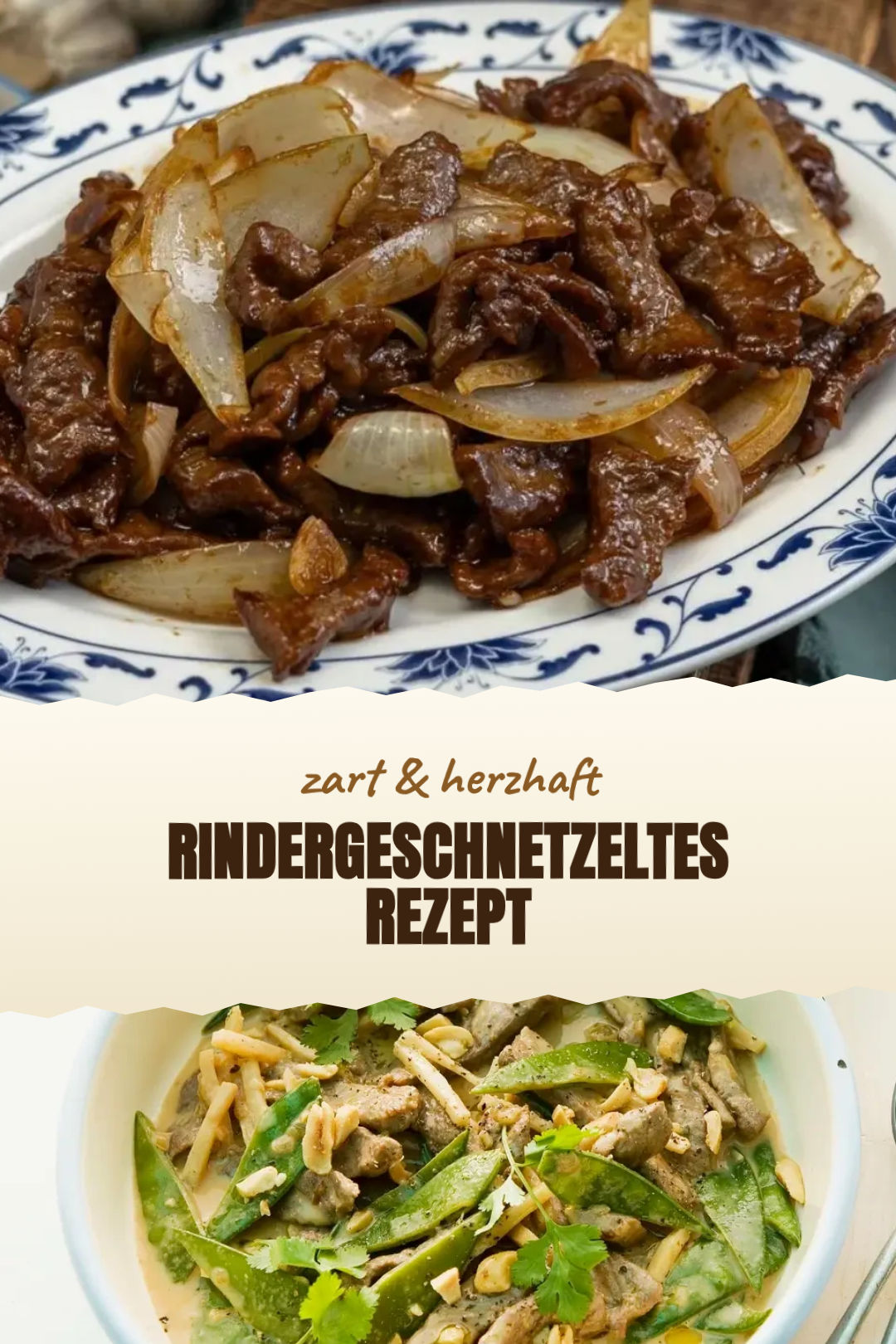 Rindergeschnetzeltes mit Paprika und milder Rahmsoße, frisch zubereitet und serviert