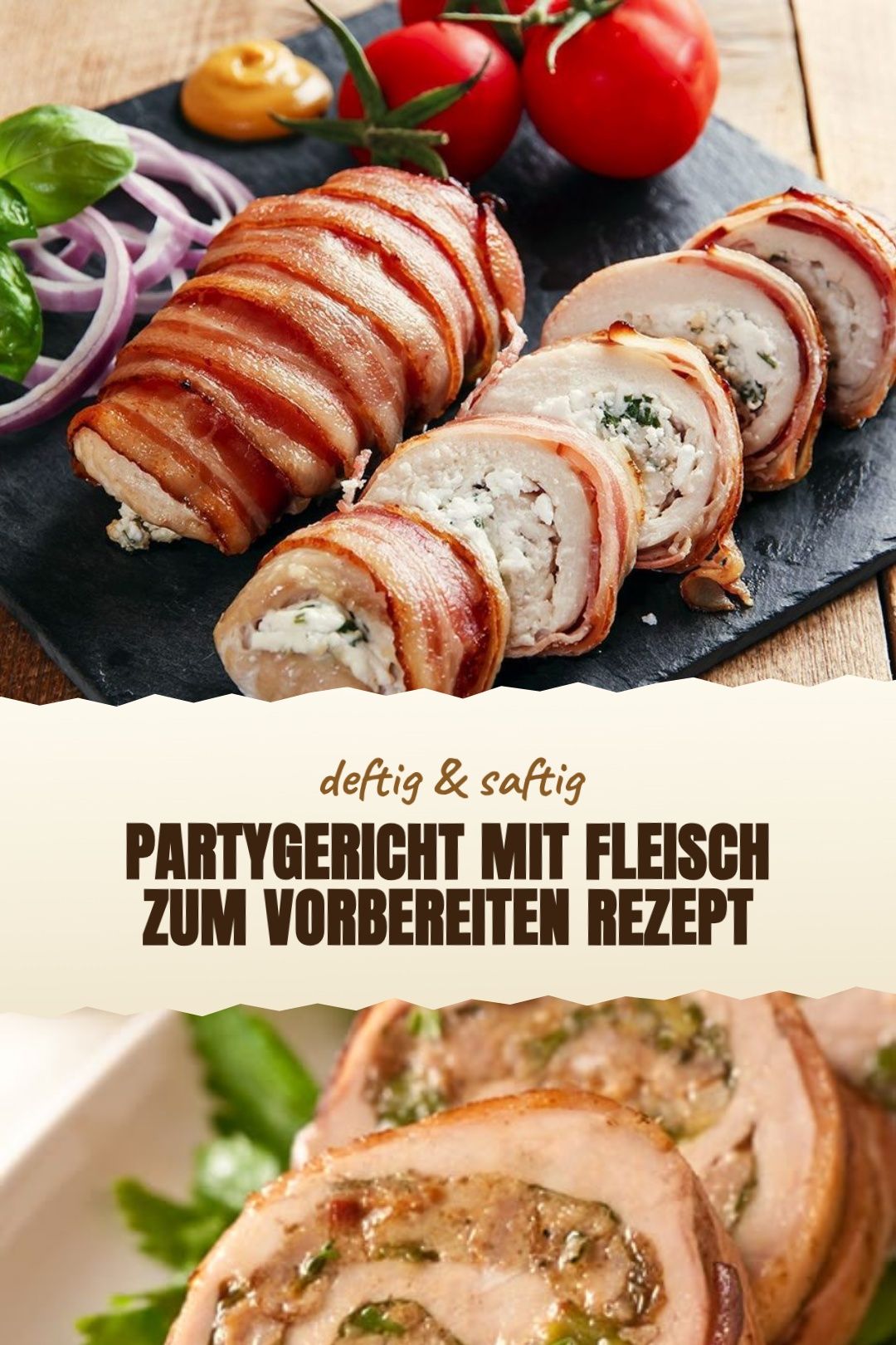 Herzhafter Rindfleisch-Paprika-Partytopf aus dem Ofen frisch angerichtet