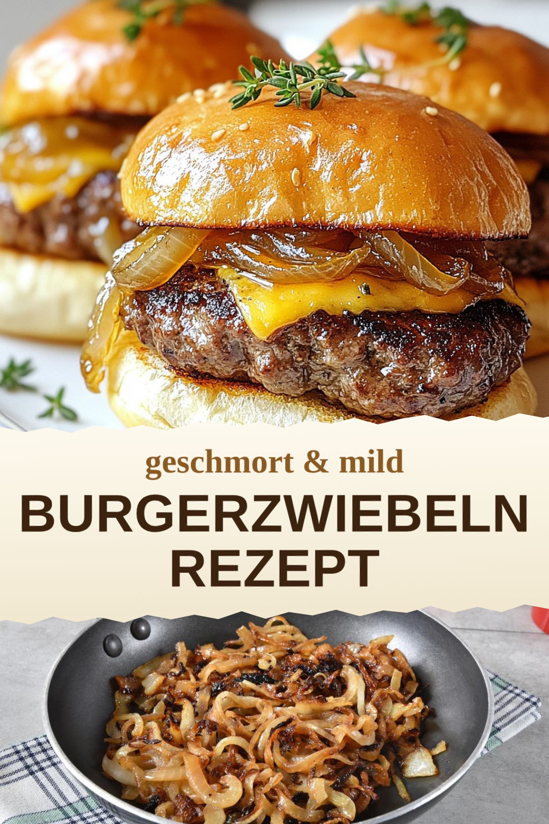 Burgerzwiebeln, selbst zubereitet und servierfertig