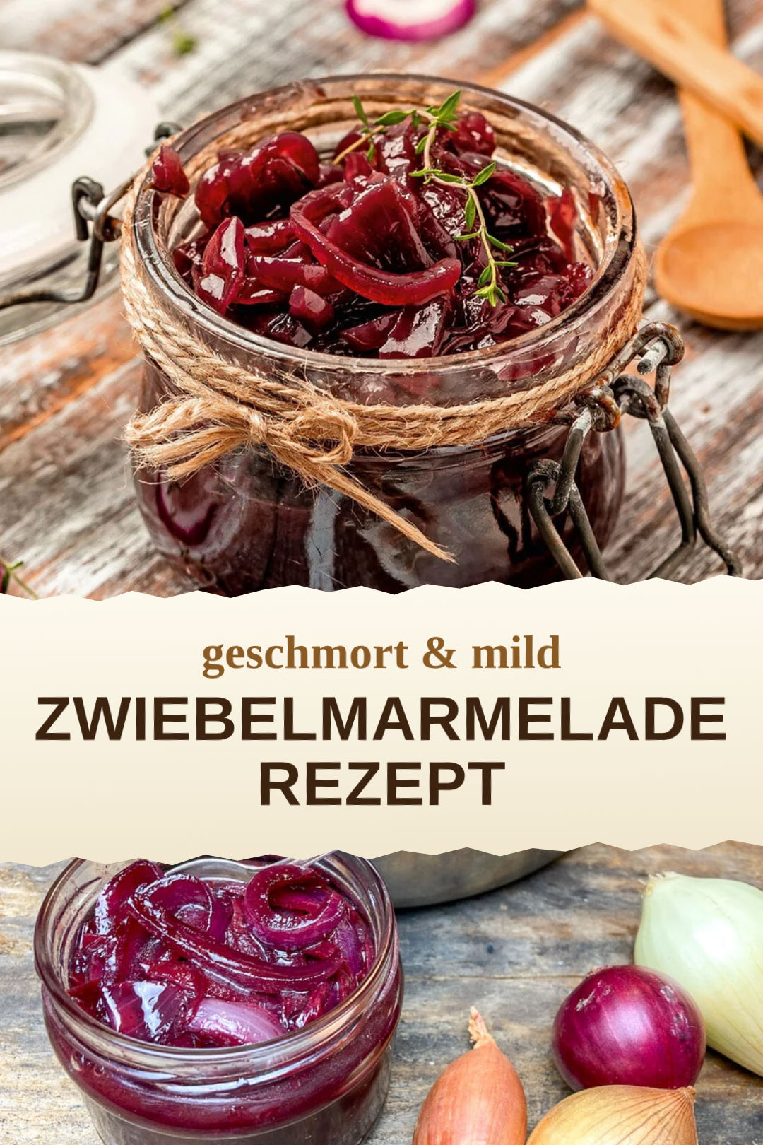 Zwiebelmarmelade, selbst zubereitet und servierfertig