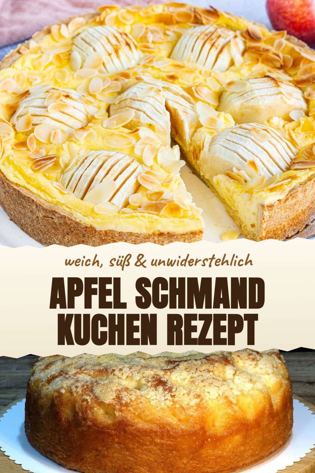 Apfel-Schmand-Kuchen mit feinem Mürbeteig