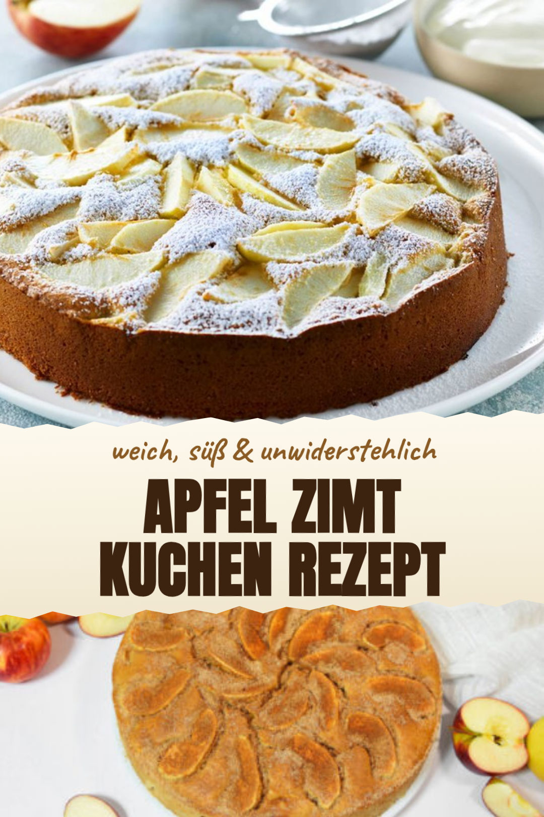Apfel-Zimt-Kuchen mit saftigen Stücken