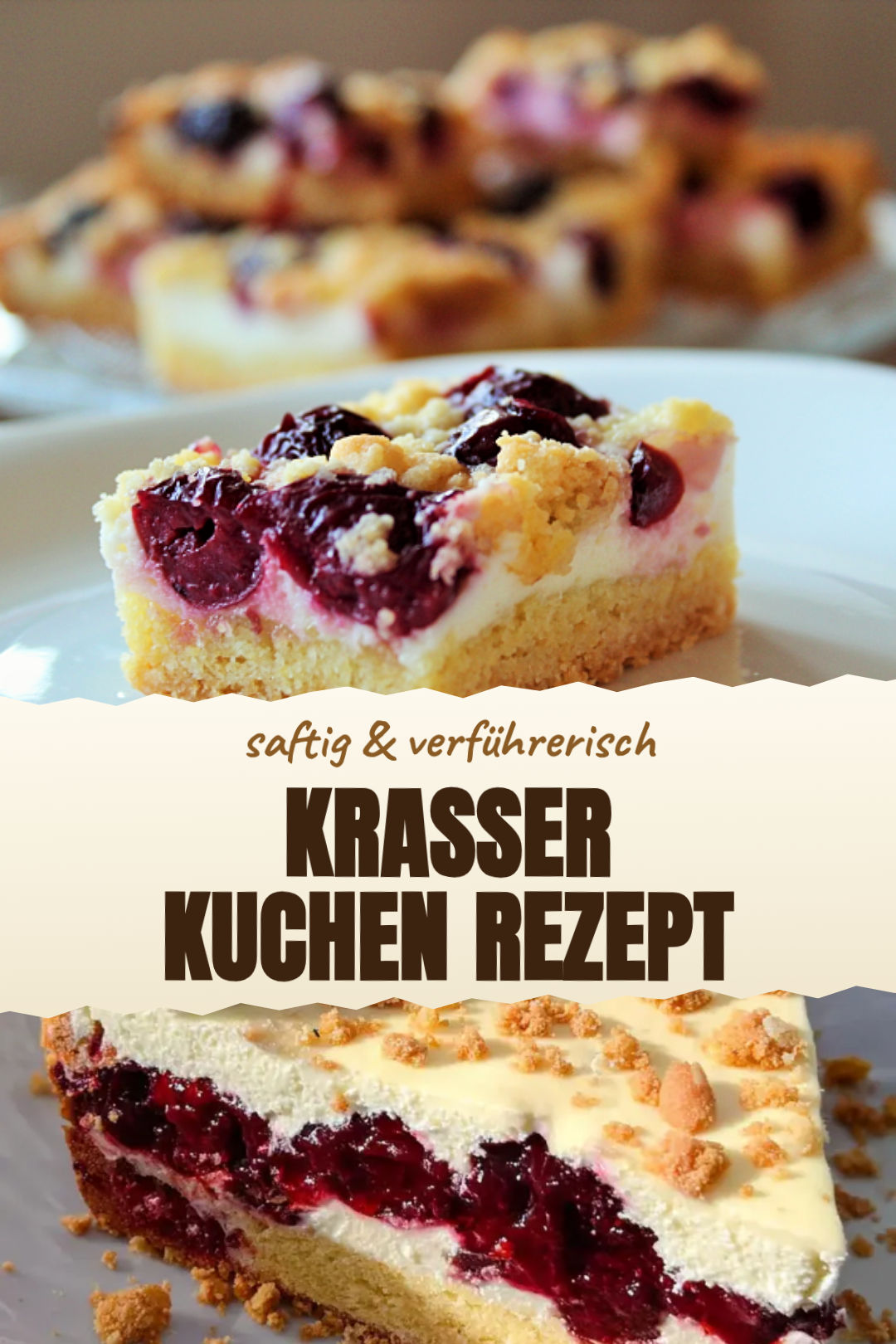 Krasser Kuchen mit Schoko-Kern und Knusper-Topping