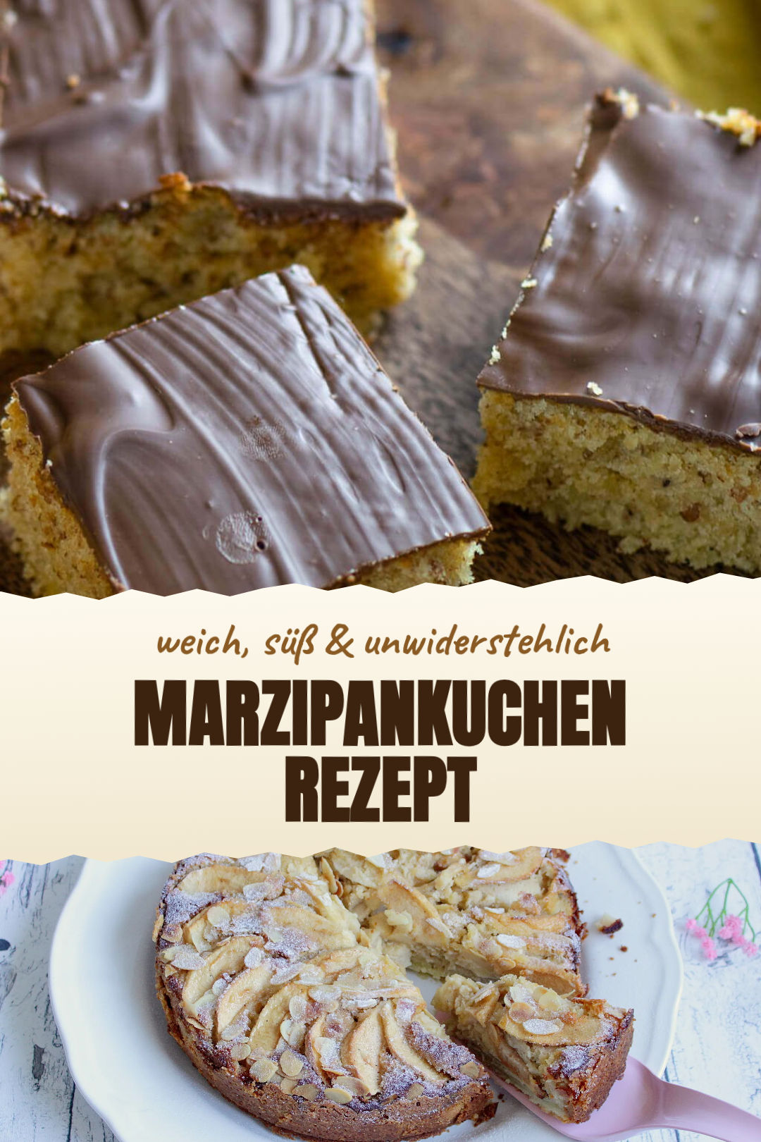 Marzipankuchen mit Mandeln und Zitrone