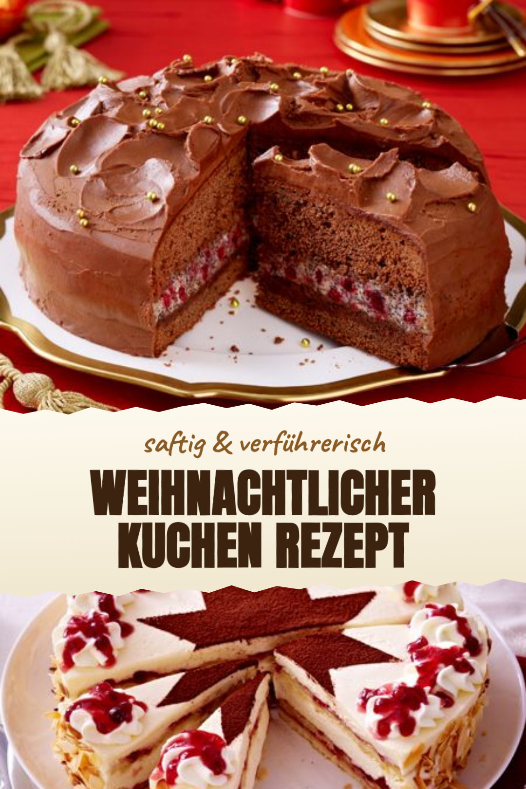 Weihnachtlicher Kuchen mit Orange und Lebkuchengewürz