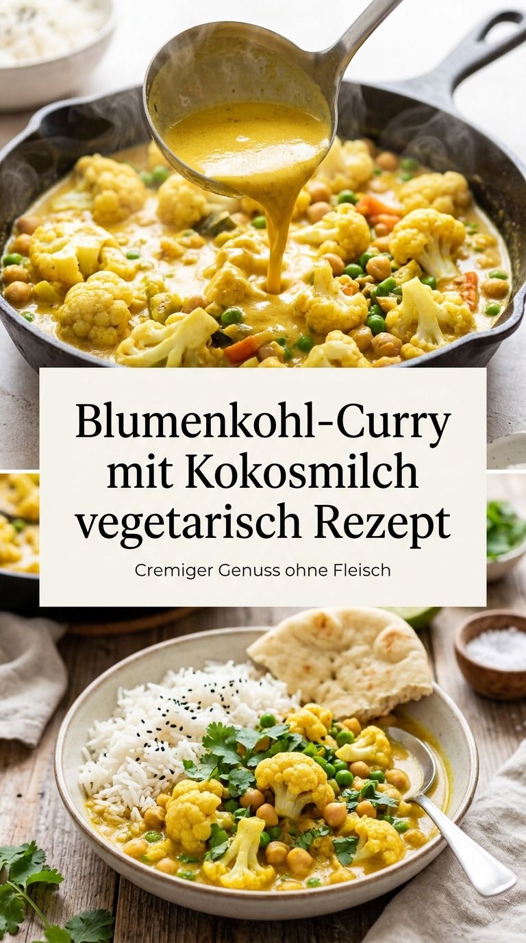 Blumenkohl-Curry mit Kokosmilch Rezept – cremiges Blumenkohl-Curry mit Kokosmilch, Kartoffel und Limette