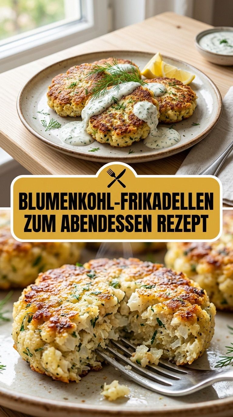 Blumenkohl-Frikadellen Rezept – knusprige Blumenkohl-Frikadellen mit Haferflocken und Käse