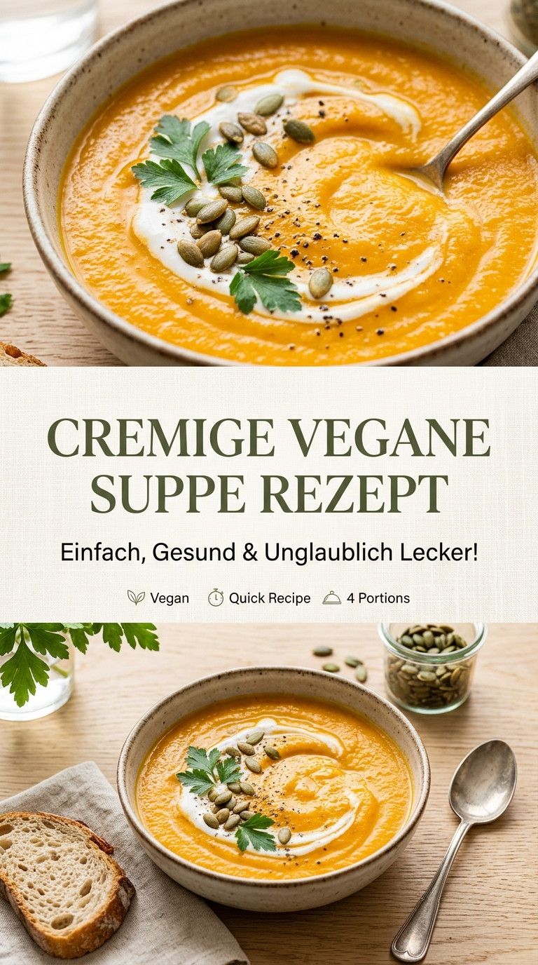 Vegane Linsensuppe mit Gemüse und Kokosmilch