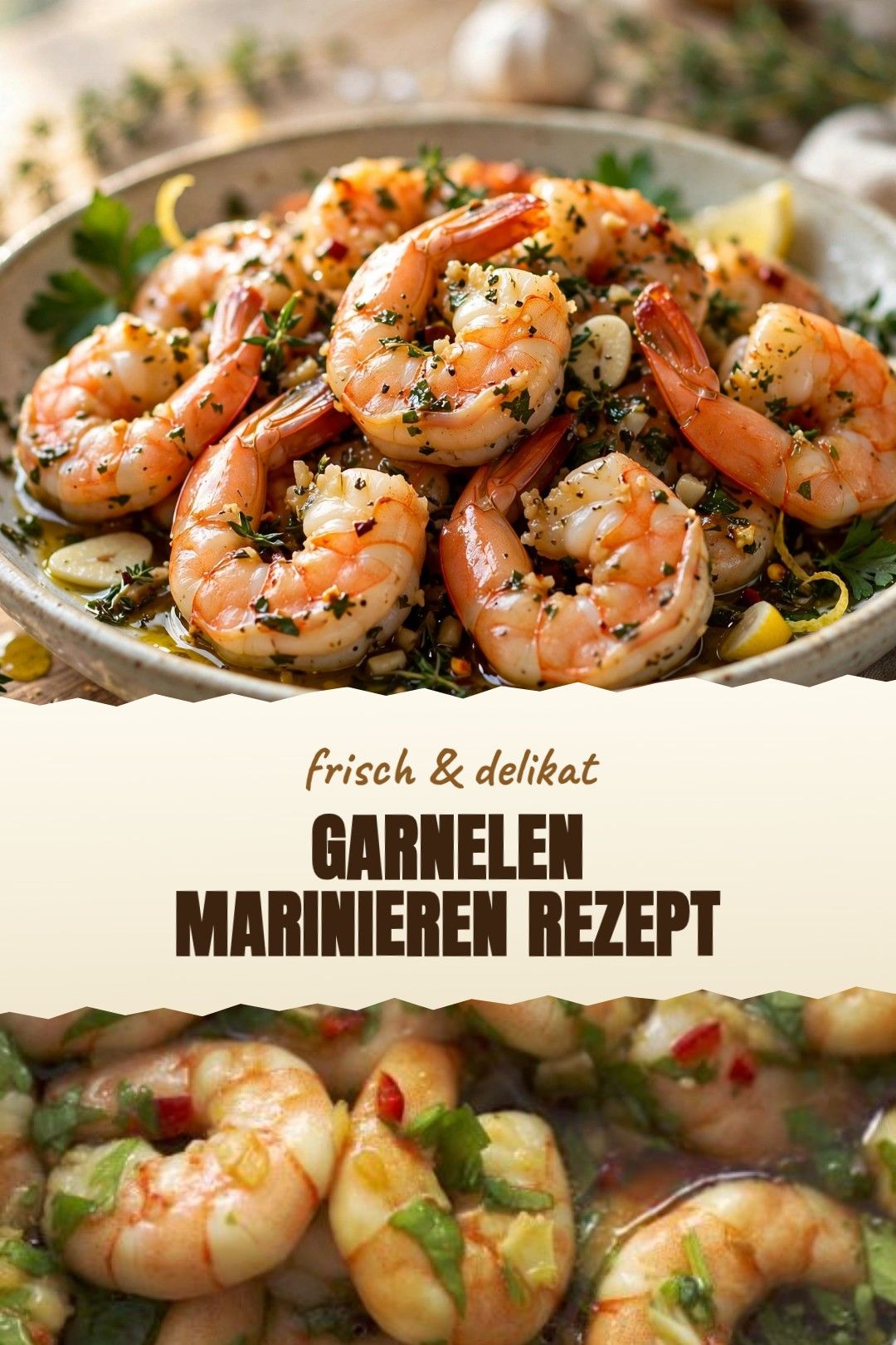 Garnelen marinieren Rezept – eine frische Limetten-Knoblauch-Kräuter-Marinade für Garnelen vom Grill oder aus der Pfanne