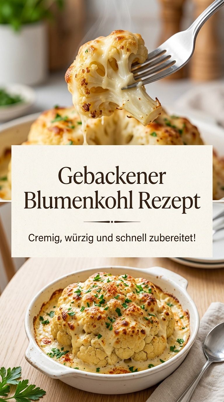 Gebackener Blumenkohl Rezept – würziger Ofen-Blumenkohl mit Parmesan-Kruste
