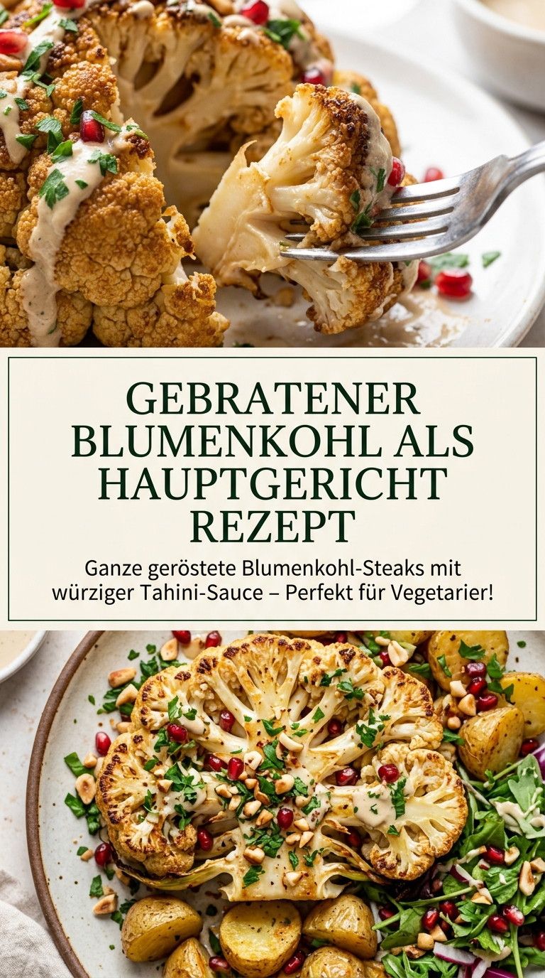 Gebratener Blumenkohl Rezept – goldbraun gebratener Blumenkohl mit Zitronen-Kräuter-Joghurt