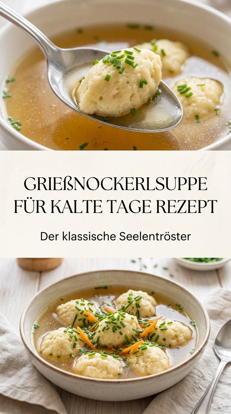 Grießnockerlsuppe mit lockeren Nockerln