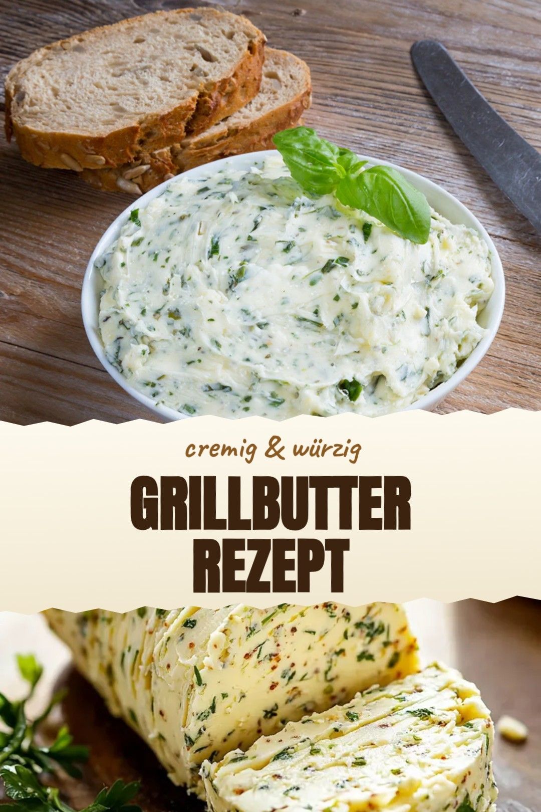 Grillbutter Rezept – eine aromatische Grillbutter mit Kräutern, Knoblauch, Zitrone und geräuchertem Paprikapulver