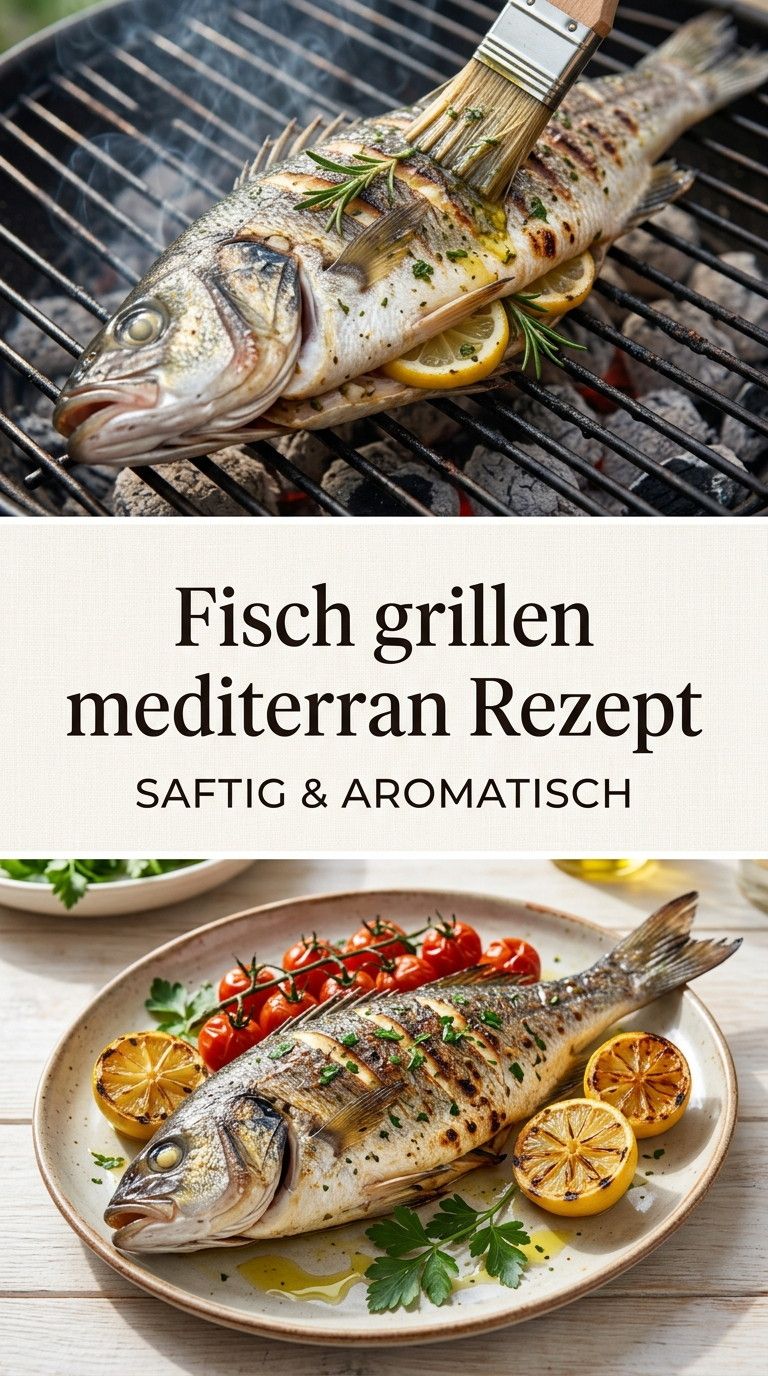 Fisch grillen mit Zitrone, Knoblauch und Kräutern