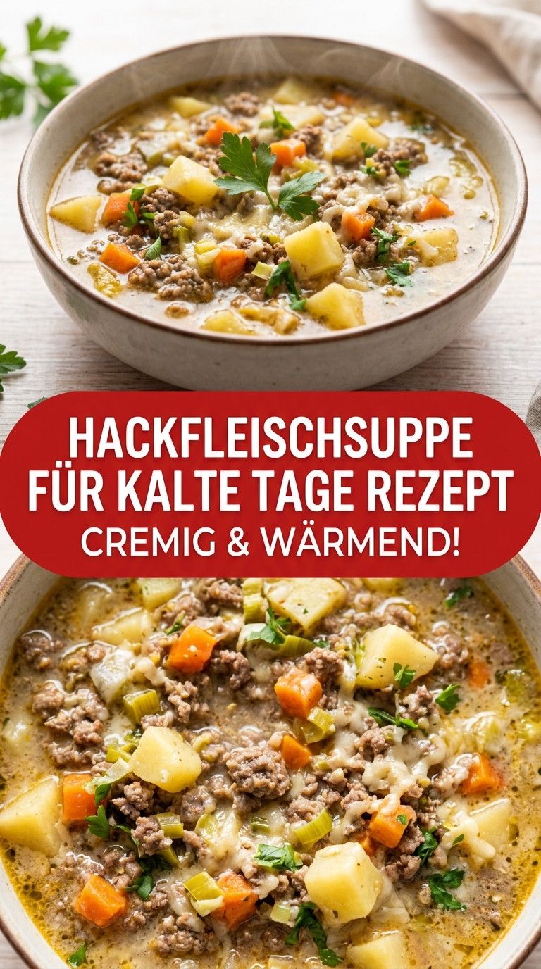 Herzhafte Hackfleischsuppe mit Paprika und Kartoffeln