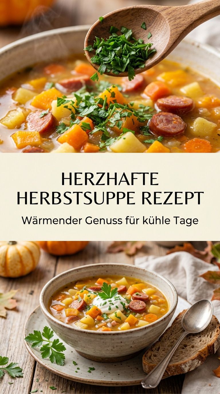 Herbstsuppe mit Kürbis, Möhren und Apfel