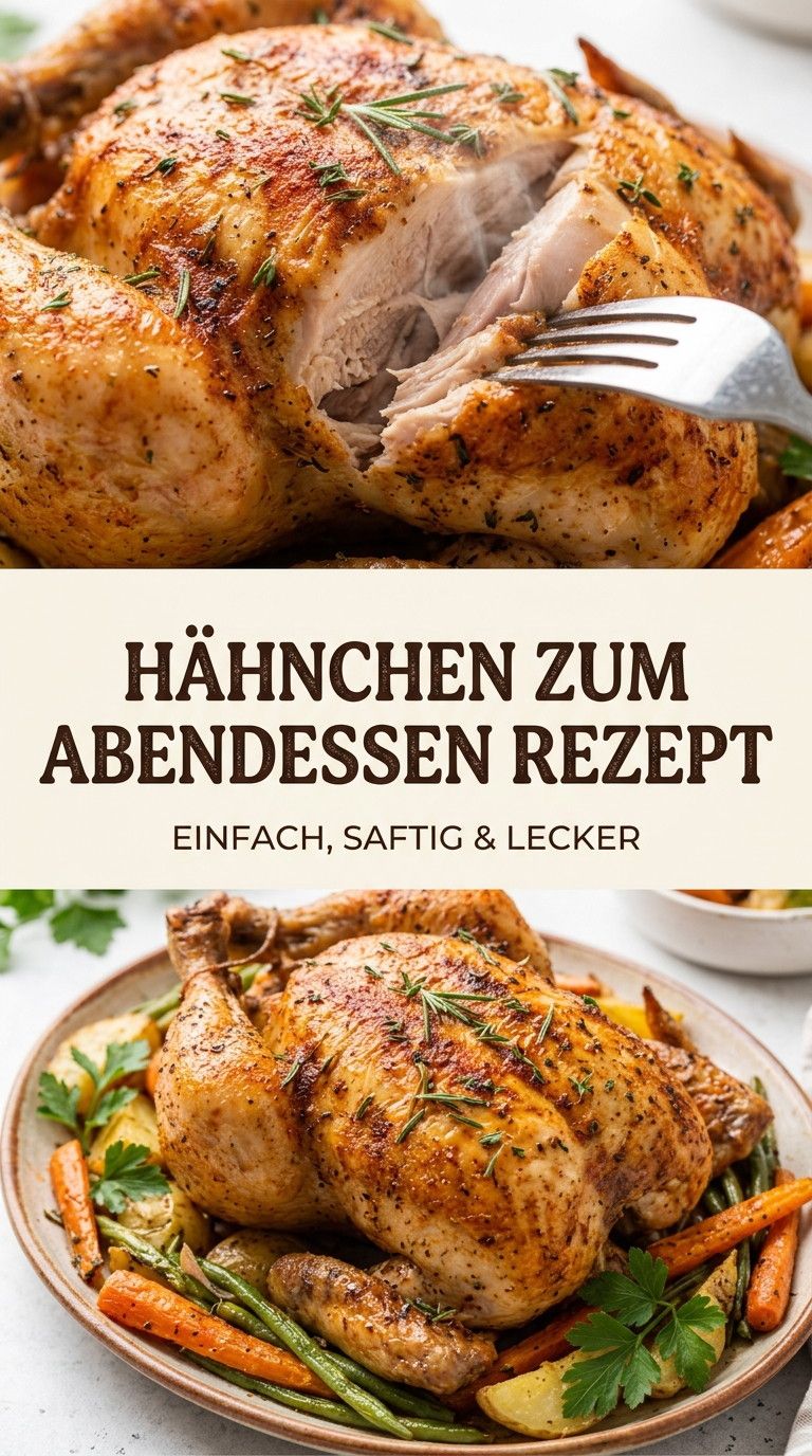 Hähnchen aus dem Ofen mit Kartoffeln und Paprika