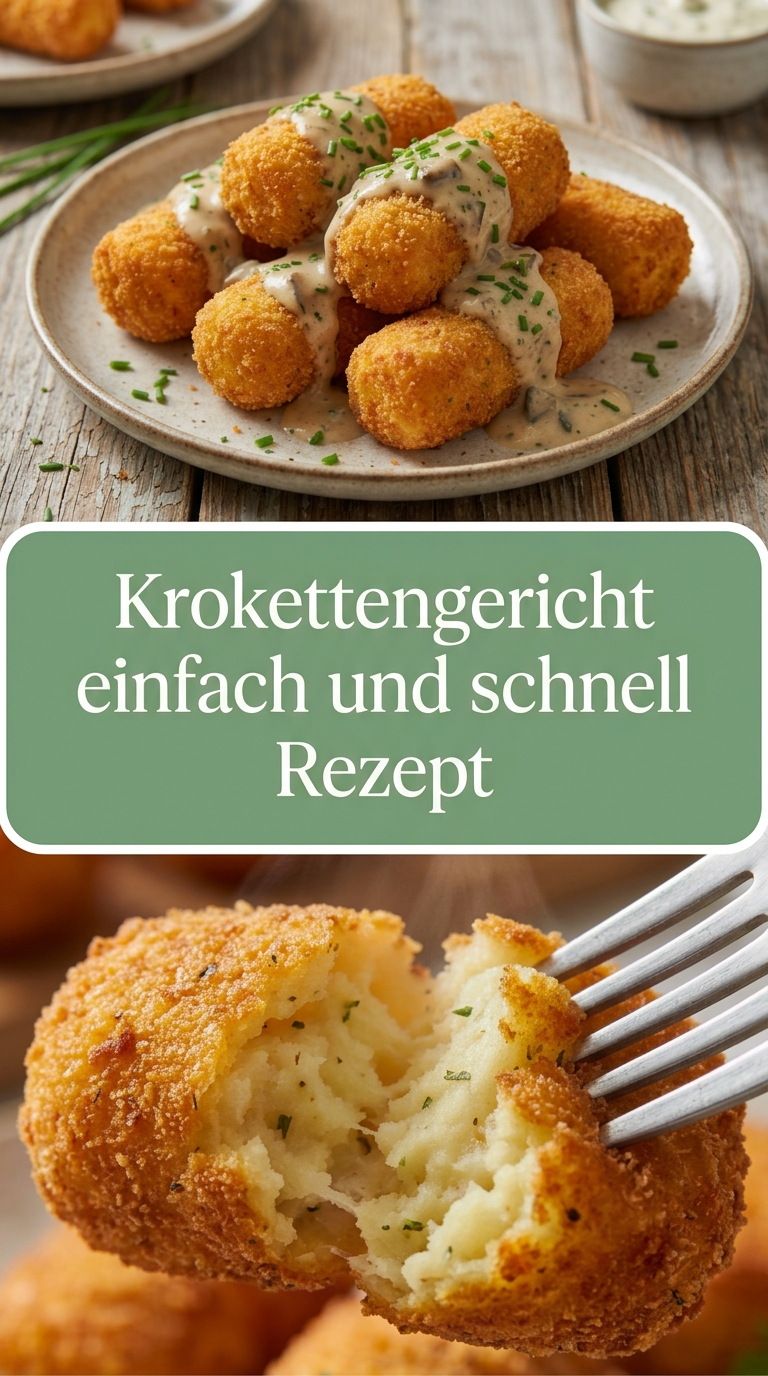 Kroketten-Auflauf mit Gemüse und cremiger Sauce