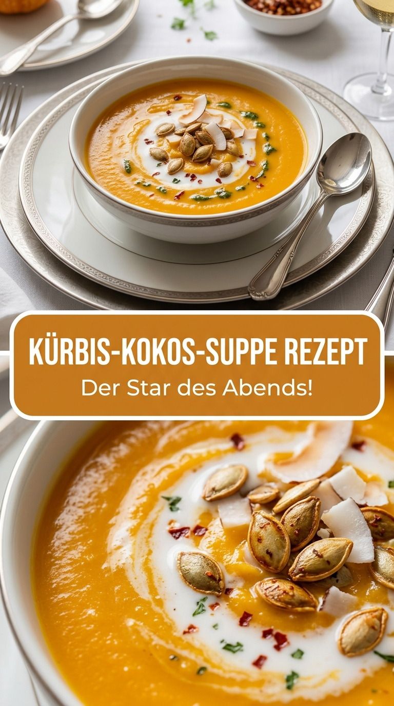 Kürbis-Kokos-Suppe mit Ingwer und Limette