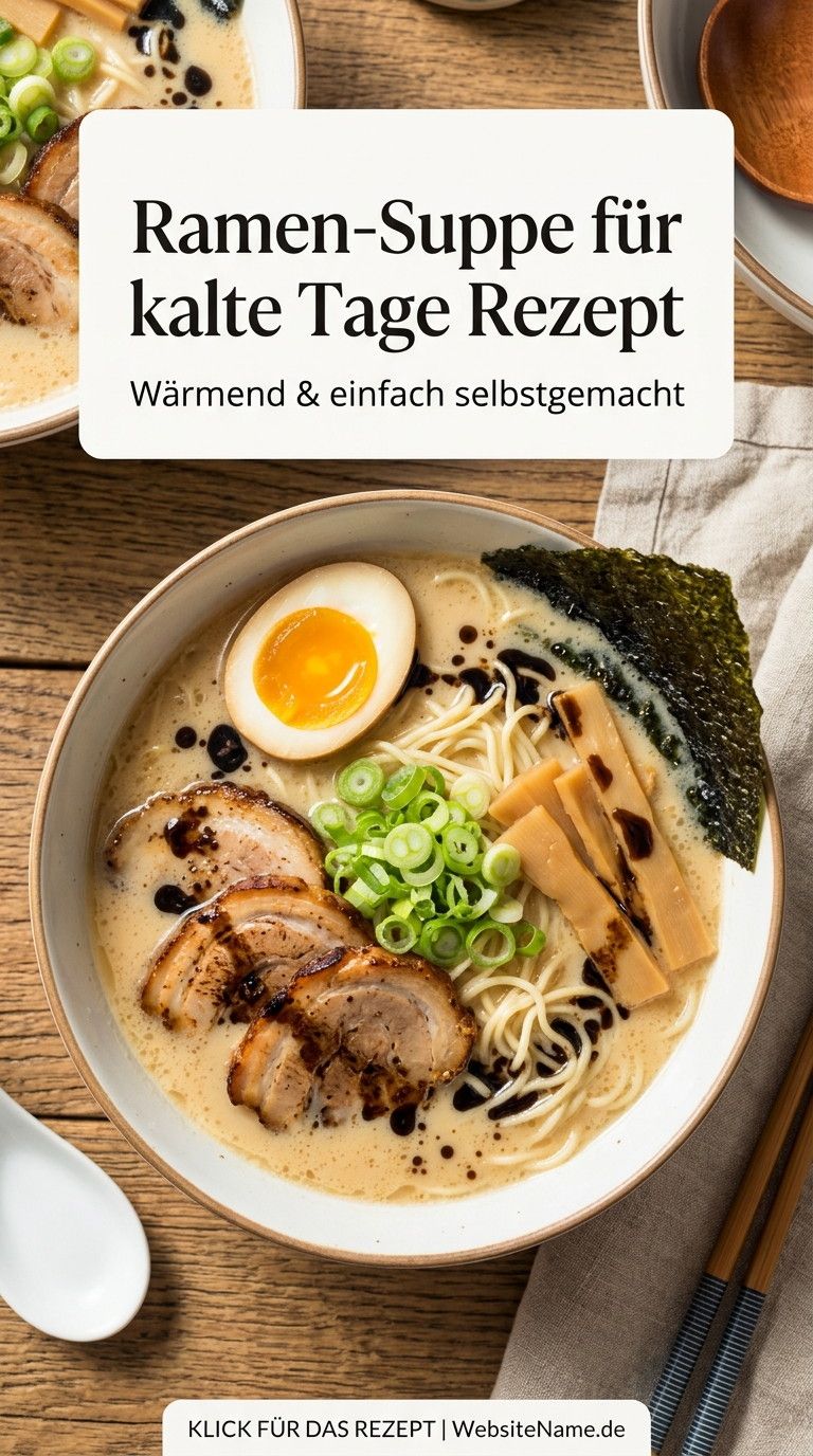 Ramen-Suppe Rezept – einfache Miso-Ramen mit Pilzen, Pak Choi und Ei