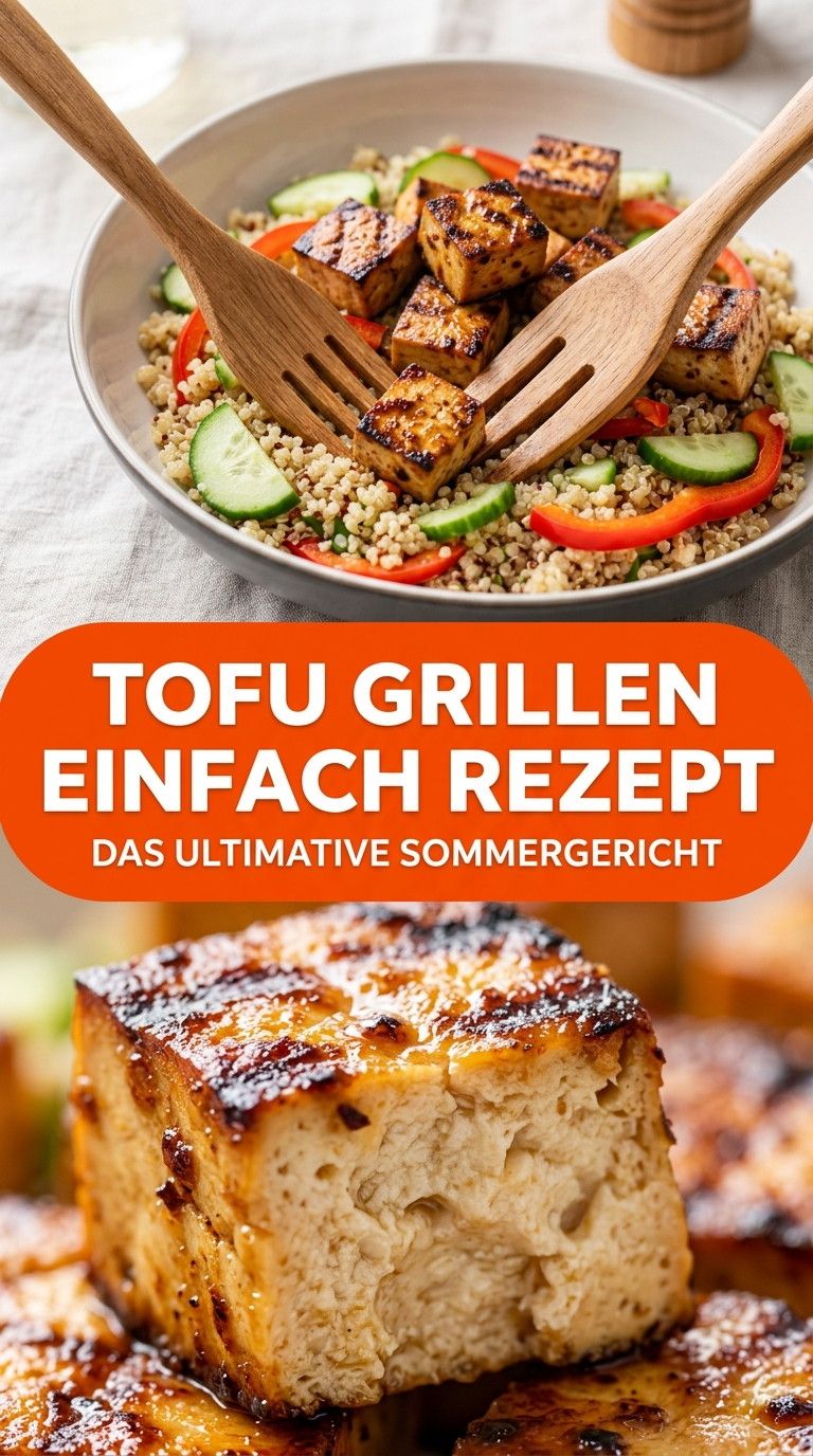 Tofu grillen Rezept – marinierter Tofu mit Soja-Ingwer-Glasur
