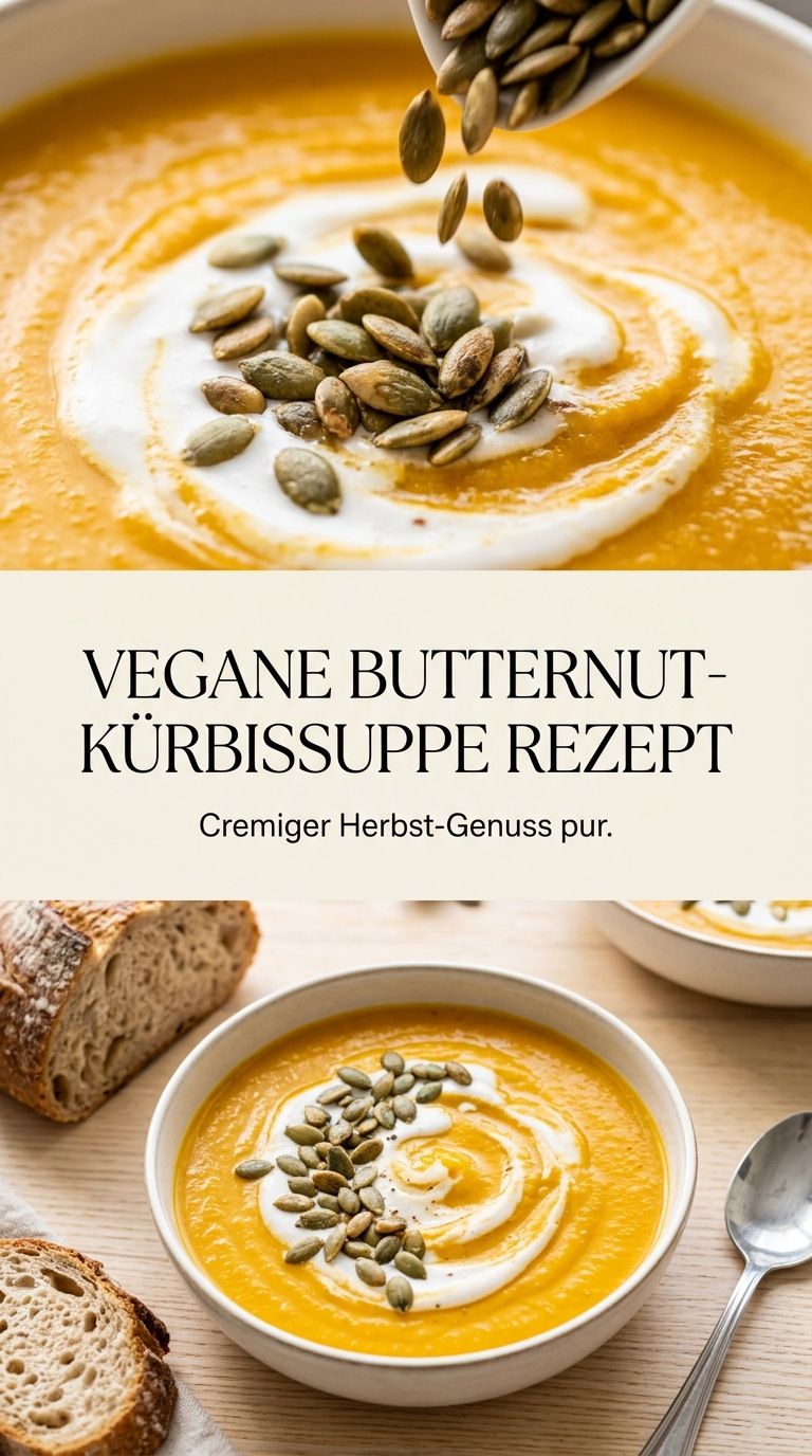 Butternut-Kürbissuppe mit Kokosmilch und Curry